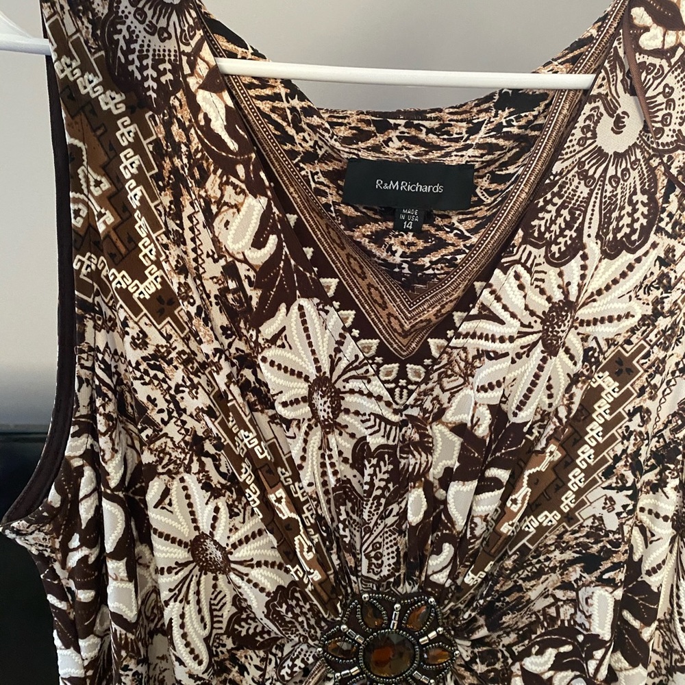 2/$25 🌸 R &R Richards Floral Pattern Dress - Picture 4 of 4